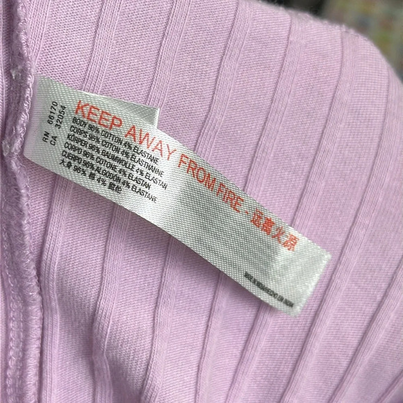 Out From Under Urban Outfitters Lilac Biker Shorts Lace Up Ribbed Size Small NWT - Picture 6 of 12